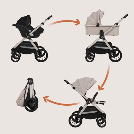 Lionelo - Kombi-Kinderwagen 3-in-1 LAYLA Sandbeige