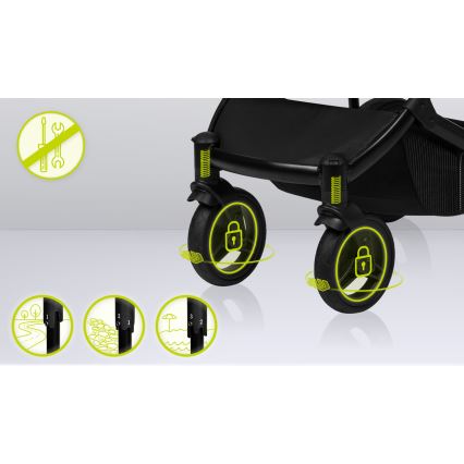 Lionelo - Kombi-Kinderwagen 3-in-1 MARI TOUR Black Onyx