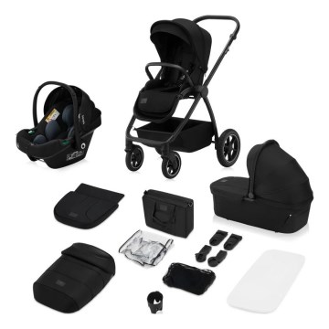 Lionelo - Kombi-Kinderwagen 3-in-1 MERIL Black Onyx