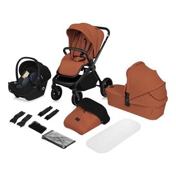 Lionelo - Kombi-Kinderwagen 3-in-1 MIKA PLUS Braun-Rost