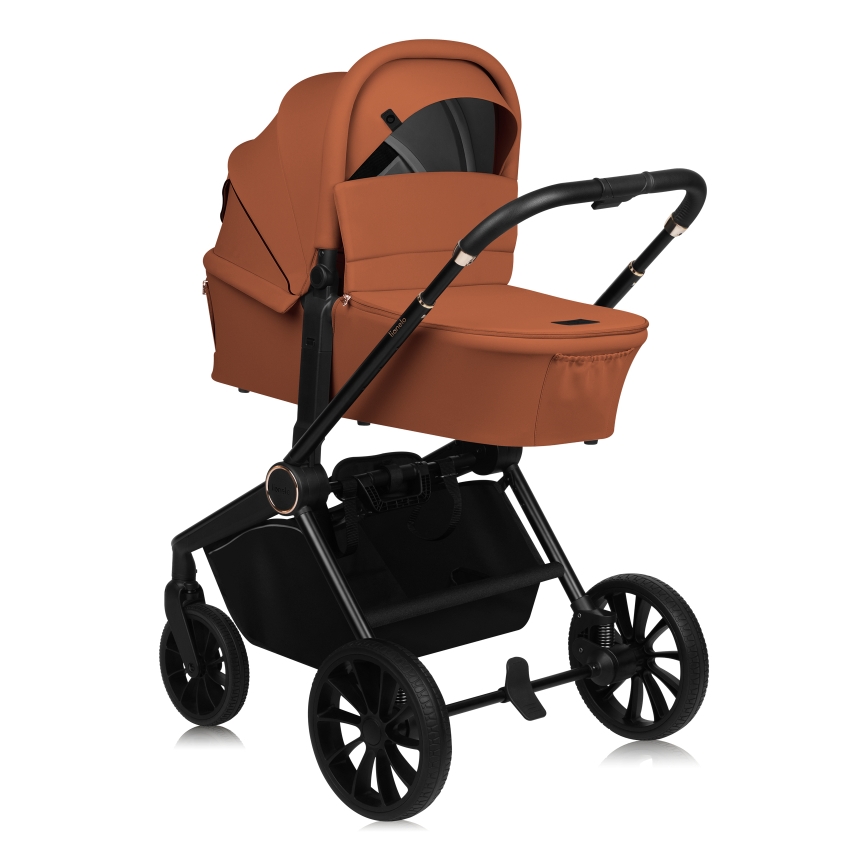 Lionelo - Kombi-Kinderwagen 3-in-1 MIKA PLUS Braun-Rost