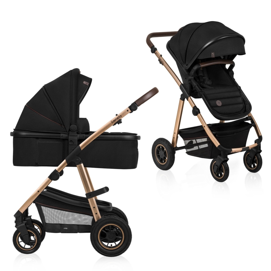 Lionelo - Kombikinderwagen 2-in-1 AMBER Black Onyx