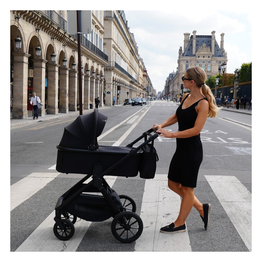 Lionelo - Kombikinderwagen 2-in-1 LAYLA Schwarz Onyx