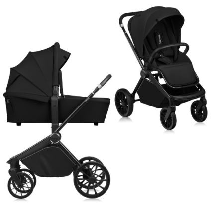 Lionelo - Kombikinderwagen 2-in-1 MIKA PLUS Onyx-Schwarz
