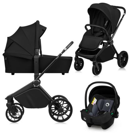 Lionelo - Kombikinderwagen 3-in-1 MIKA PLUS Black Onyx