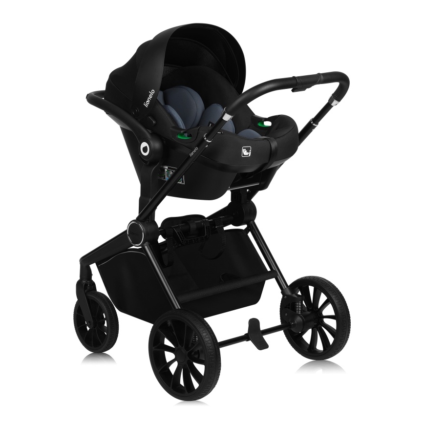 Lionelo - Kombikinderwagen 3-in-1 MIKA PLUS Black Onyx