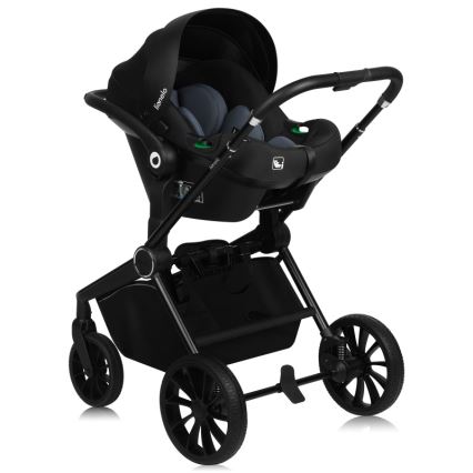 Lionelo - Kombikinderwagen 3-in-1 MIKA PLUS Onyxschwarz
