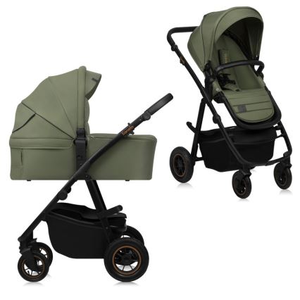 Lionelo - Kombinierter 2-in-1 Kinderwagen AMBER PLUS Green Forest