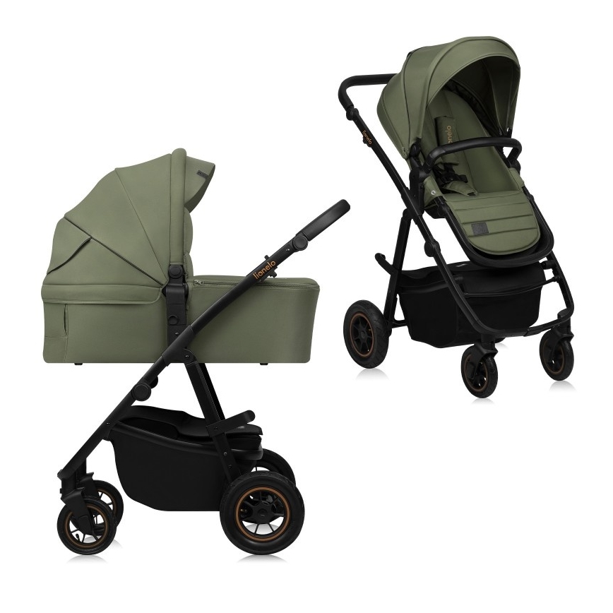 Lionelo - Kombinierter 2-in-1 Kinderwagen AMBER PLUS Green Forest