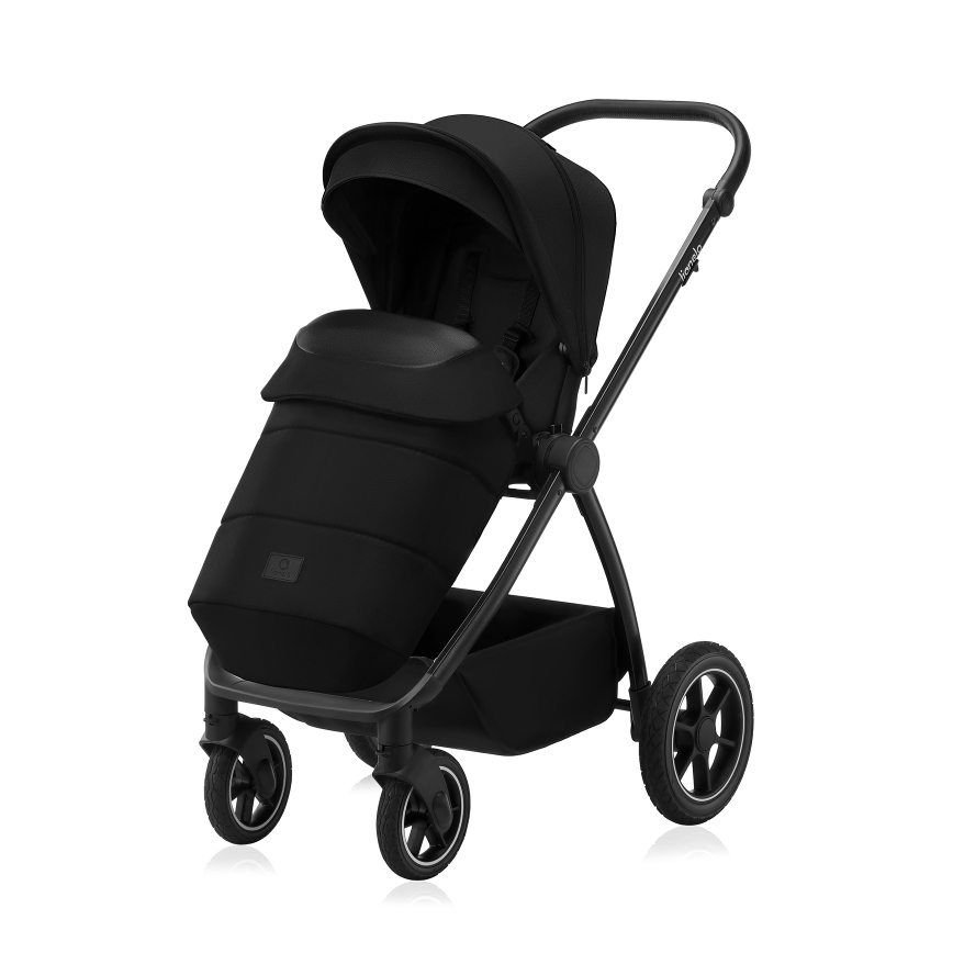 Lionelo - Kombinierter 2-in-1 Kinderwagen MERIL Black Onyx