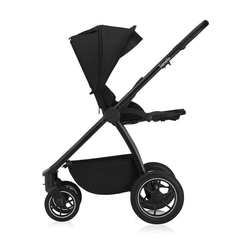 Lionelo - Kombinierter 2-in-1 Kinderwagen MERIL Black Onyx