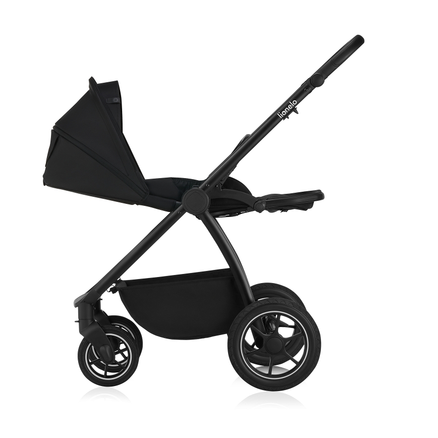 Lionelo - Kombinierter 2-in-1 Kinderwagen MERIL Black Onyx