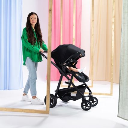 Lionelo - Kombinierter 3-in-1-Kinderwagen BIANKA Schwarz Onyx