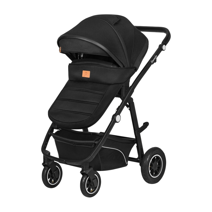 Lionelo - Kombinierter 3-in-1-Kinderwagen BIANKA Schwarz Onyx