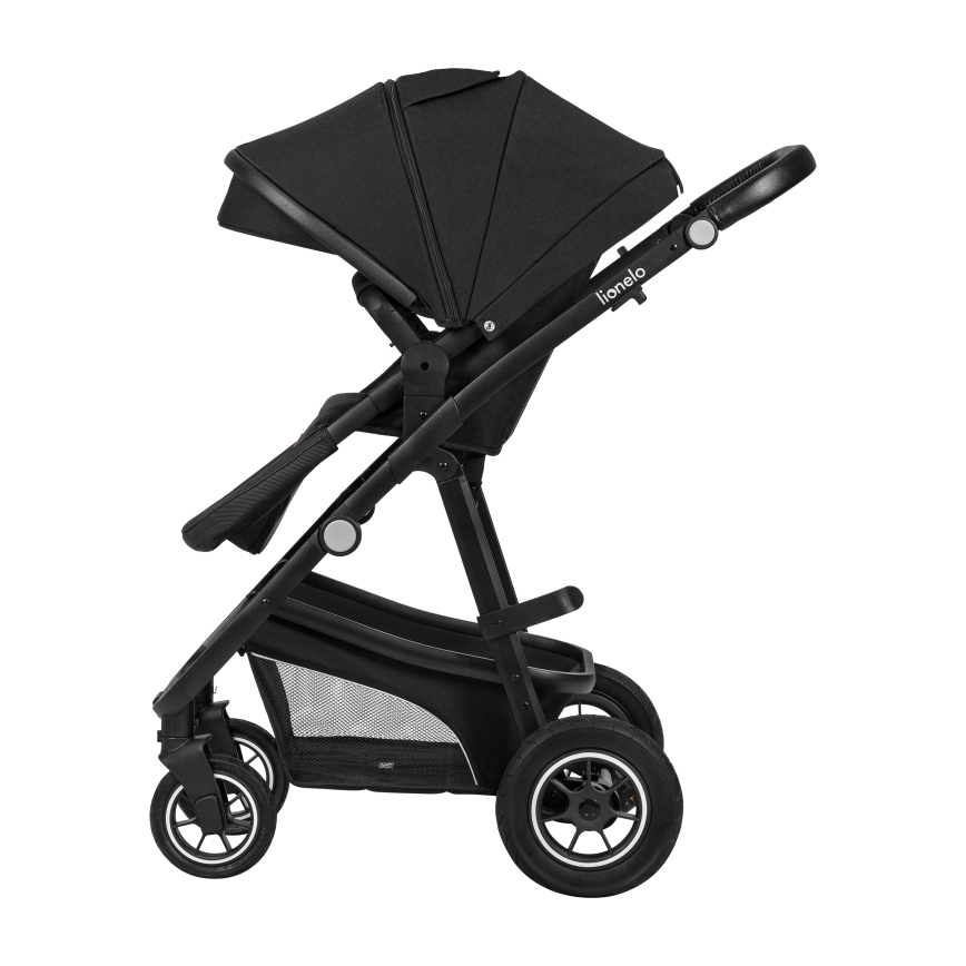 Lionelo - Kombinierter 3-in-1-Kinderwagen BIANKA Schwarz Onyx