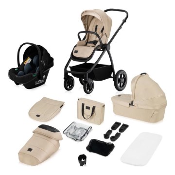Lionelo - Kombinierter 3-in-1-Kinderwagen MERIL Beige Sand