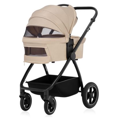 Lionelo - Kombinierter 3-in-1-Kinderwagen MERIL Beige Sand