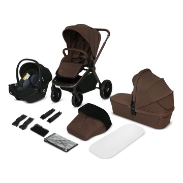 Lionelo - Kombinierter 3-in-1-Kinderwagen MIKA PLUS Mocha Mousse