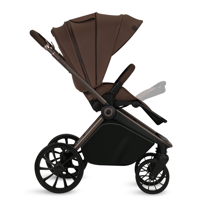 Lionelo - Kombinierter 3-in-1-Kinderwagen MIKA PLUS Mocha Mousse