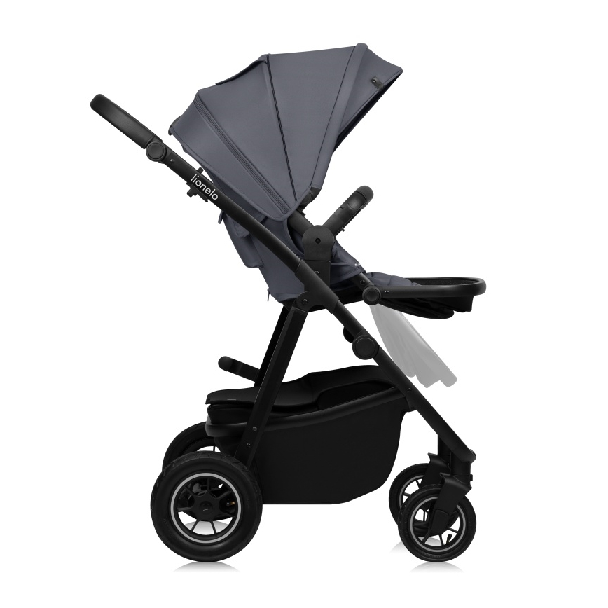 Lionelo - Kombinierter Kinderwagen 2-in-1 AMBER PLUS Grau Graphit