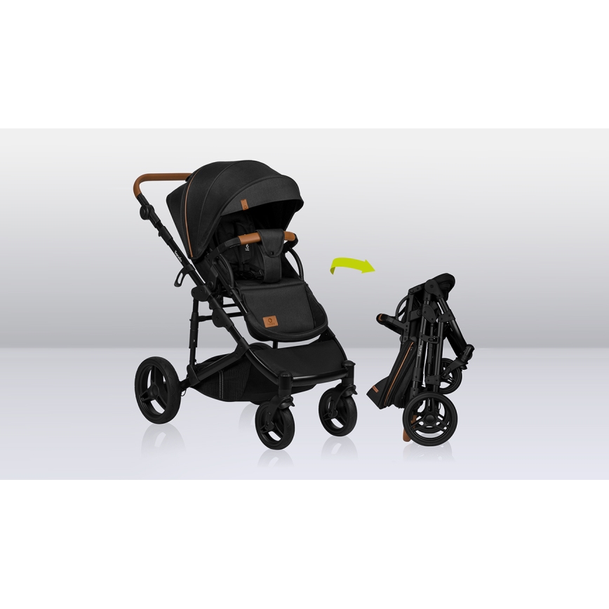 Lionelo - Kombinierter Kinderwagen 2-in-1 MARI TOUR Black Onyx