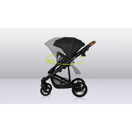 Lionelo - Kombinierter Kinderwagen 2-in-1 MARI TOUR Black Onyx