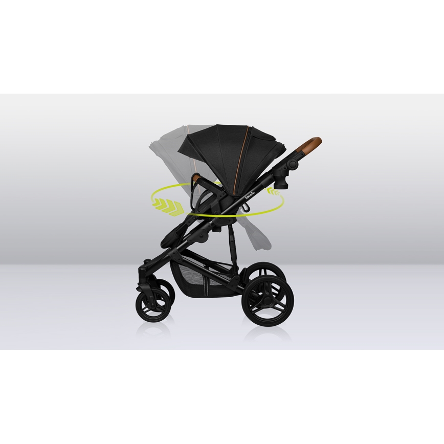 Lionelo - Kombinierter Kinderwagen 2-in-1 MARI TOUR Black Onyx