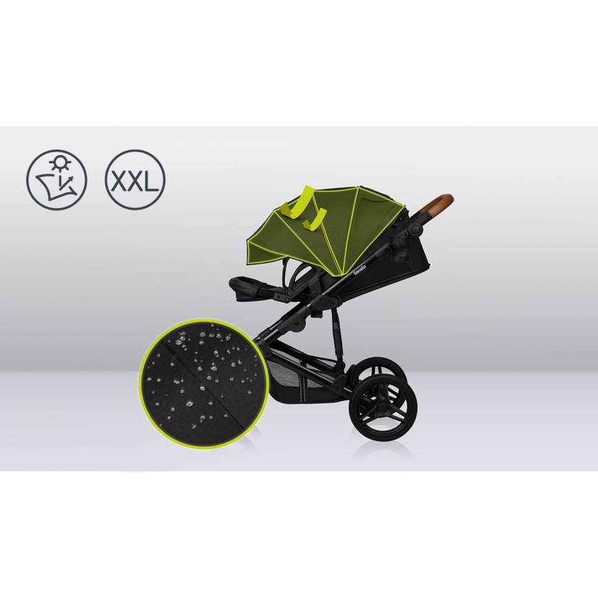 Lionelo - Kombinierter Kinderwagen 2-in-1 MARI TOUR Black Onyx