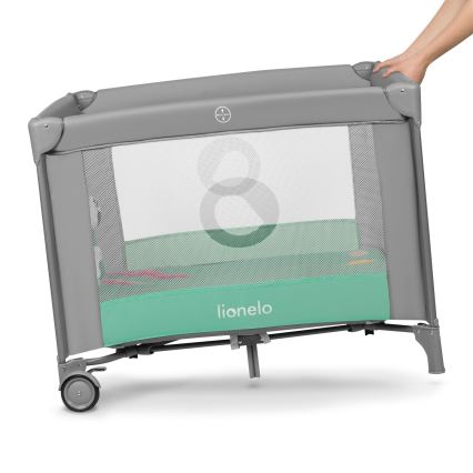Lionelo - Laufgitter MILLE Grau/Grün