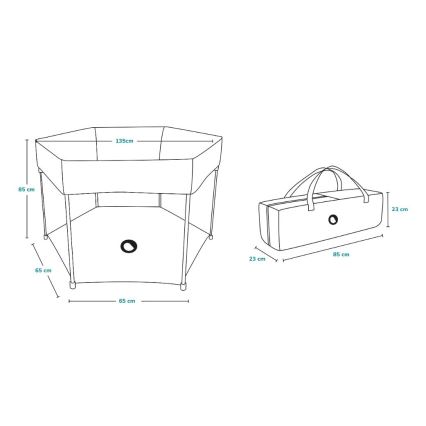 Lionelo - Laufgitter ROEL dunkelblau