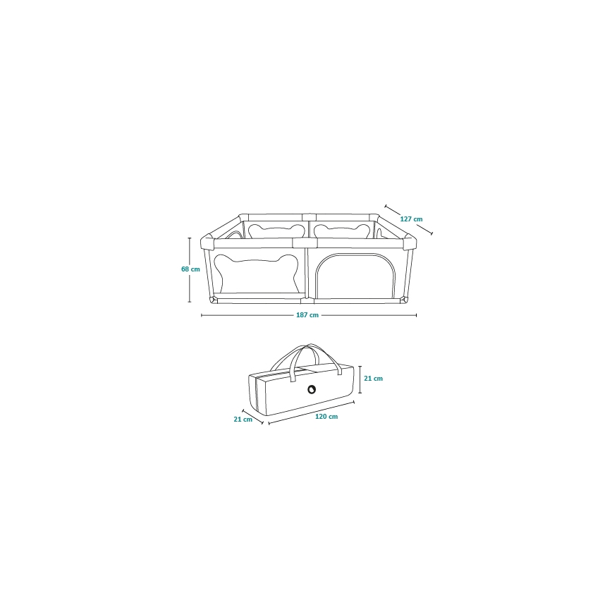 Lionelo - Laufgitter WILLOW beige