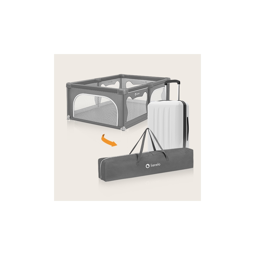 Lionelo - Laufgitter WILLOW grau