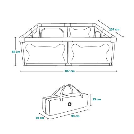 Lionelo - Laufgitter WILLOW XL beige