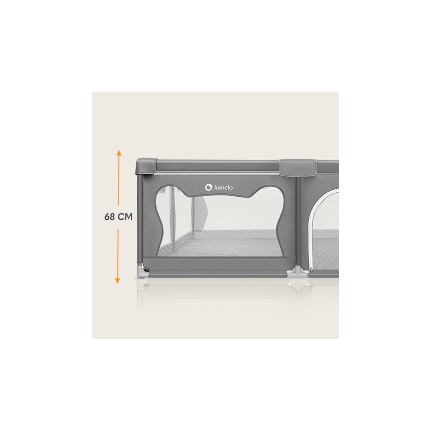 Lionelo - Laufgitter WILLOW XL grau