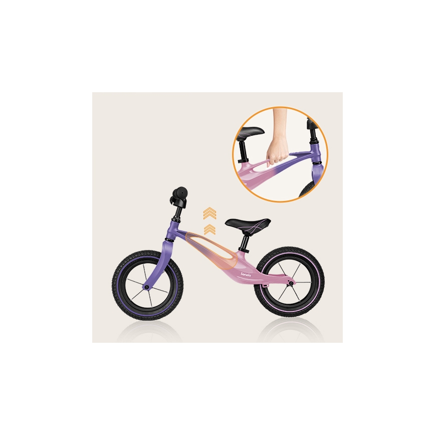 Lionelo - Laufrad BART AIR lila/rosa