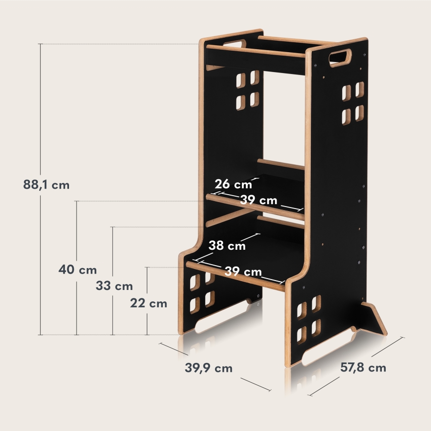 Lionelo - Lernturm CASS Black Onyx