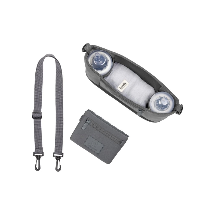 Lionelo - Organizer für Kinderwagen LITTLE CUBE Steingrau