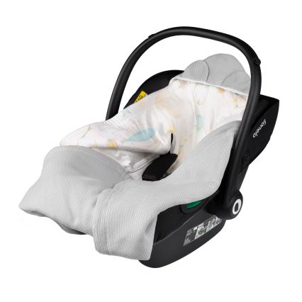 Lionelo - Pucksack für den Autositz TRAVEL SWADDLE 90x90 cm Grau Ballon