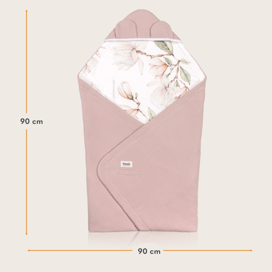 Lionelo - Pucktuch für die Babyschale TRAVEL SWADDLE 90x90 cm Beige Magnolia