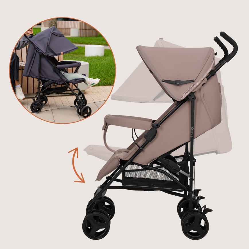 Lionelo - Regenschirm-Kinderwagen ELIA Beige Taupe