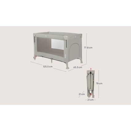 Lionelo - Reisebett 3-in-1 ELLEN Beige Sand