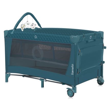 Lionelo - Reisebett FLOWER Grün-Türkis