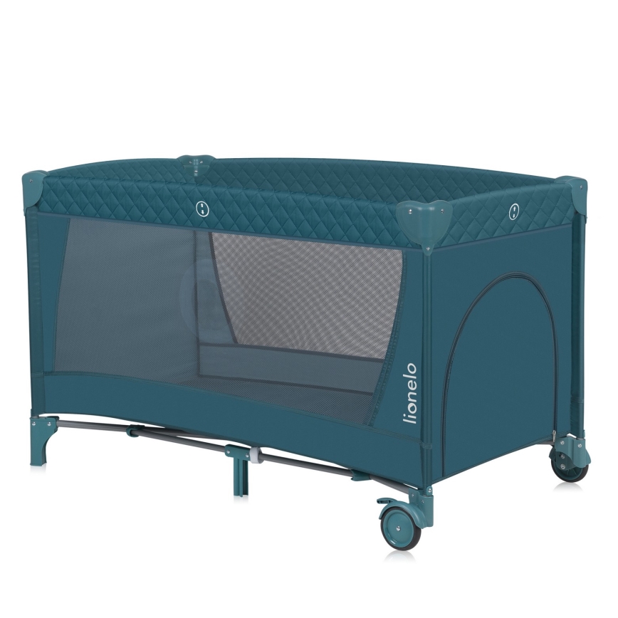 Lionelo - Reisebett FLOWER Grün-Türkis