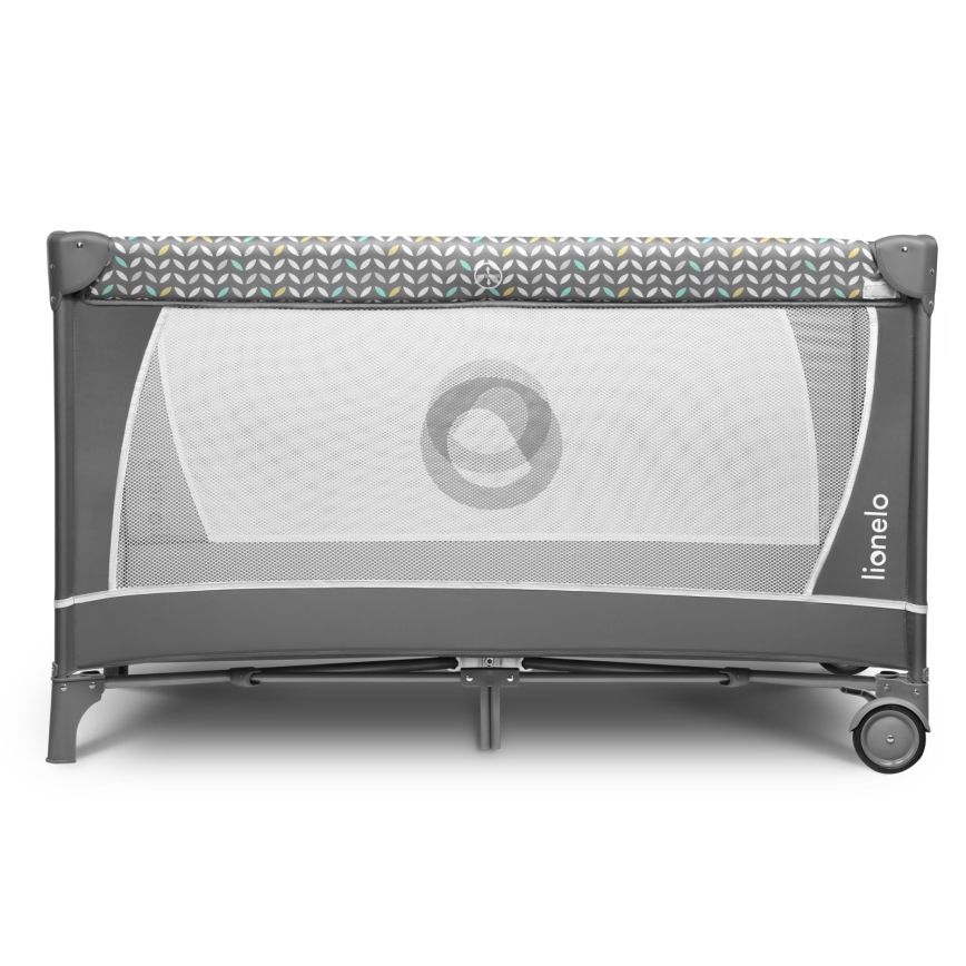 Lionelo - Reisebett FLOWER Scandi Grau