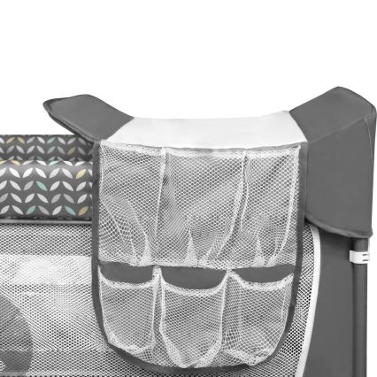 Lionelo - Reisebett FLOWER Scandi Grau