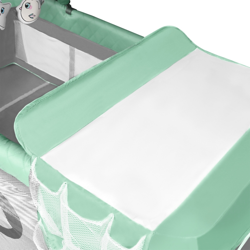 Lionelo - Reisebett FLOWER Türkis