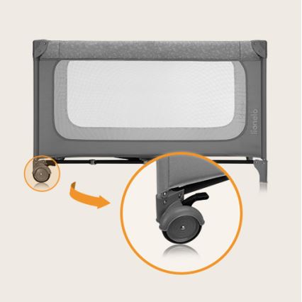 Lionelo - Reisebett JASMIN EASY FOLD Grey Stone