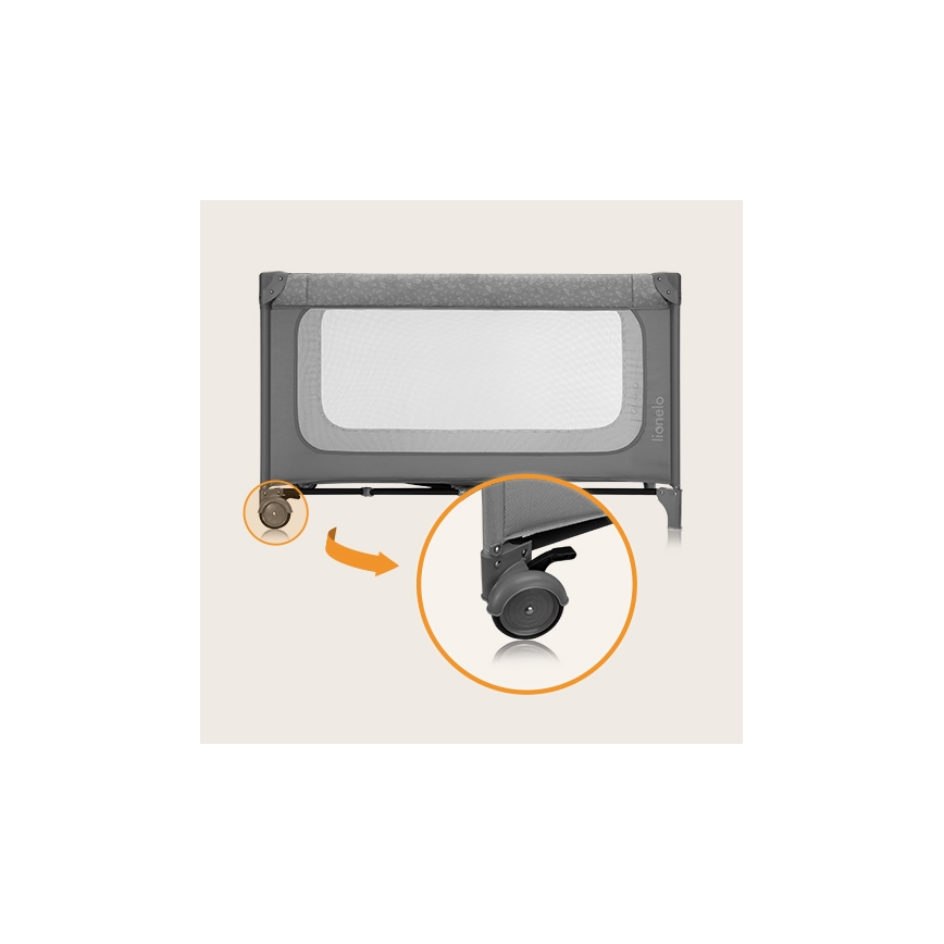 Lionelo - Reisebett JASMIN EASY FOLD Grey Stone