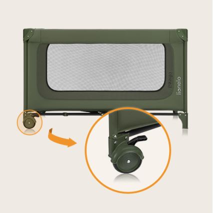 Lionelo - Reisebett JASMIN EASY FOLD Olivgrün