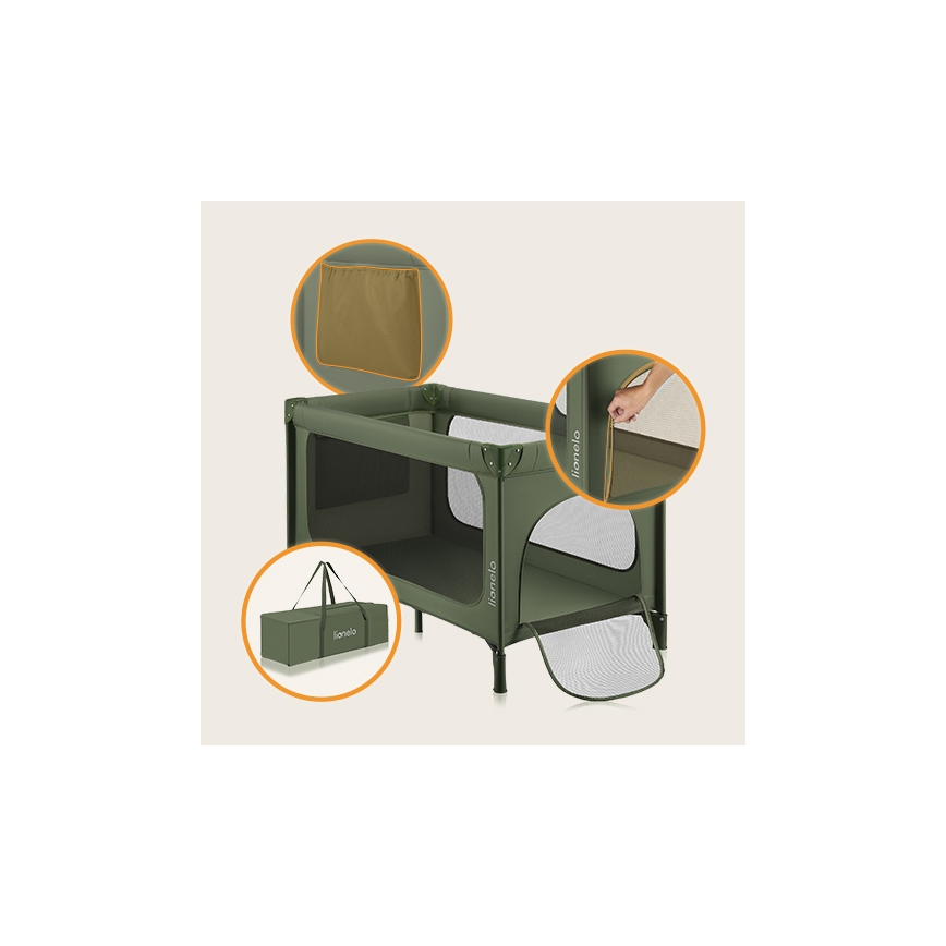 Lionelo - Reisebett JASMIN EASY FOLD Olivgrün